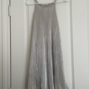 Metallic Francesca’s sleeveless party dress